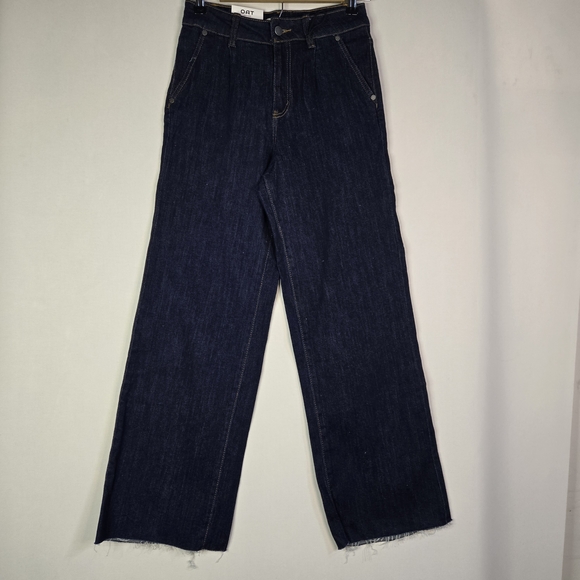 Oat New York Denim - OAT New York Women's Size 2 (26") NWT Medium Wash High Rise Wide Leg Jeans